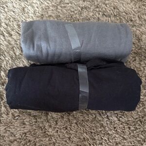 Gray and Black Rolled Fabric